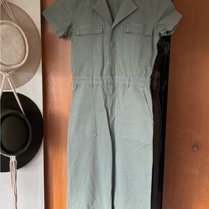 Pistola Olive Green Collared Jumpsuit